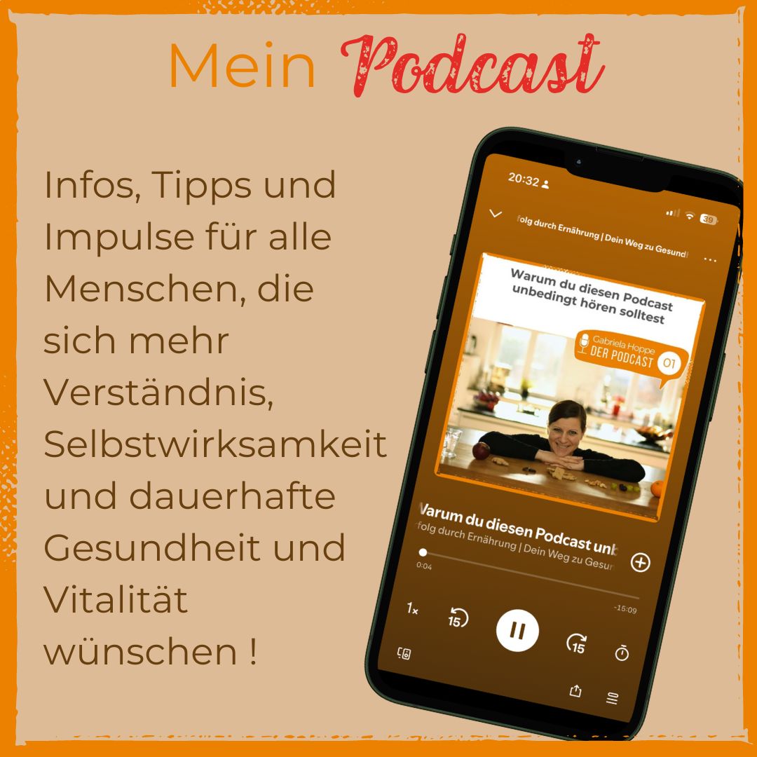 Der Podcast Erfolg durch Ernährung mit Dr. Gabriela Hoppe | Erfolg durch ganzheitliche Regulation | Reizdarm- und Stoffwechselspezialistin & Heilpraktikerin - Hintergrundbild by Canva